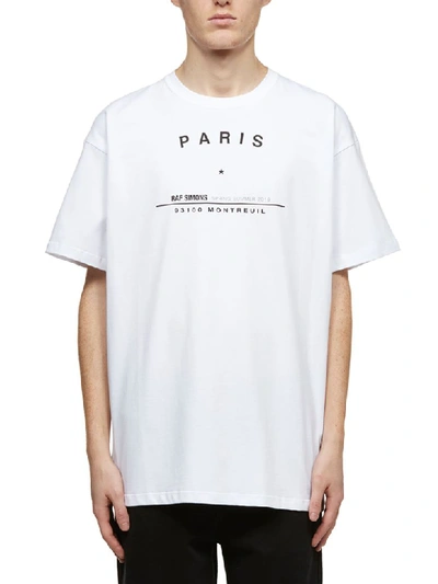 Shop Raf Simons Short Sleeve T-shirt In White