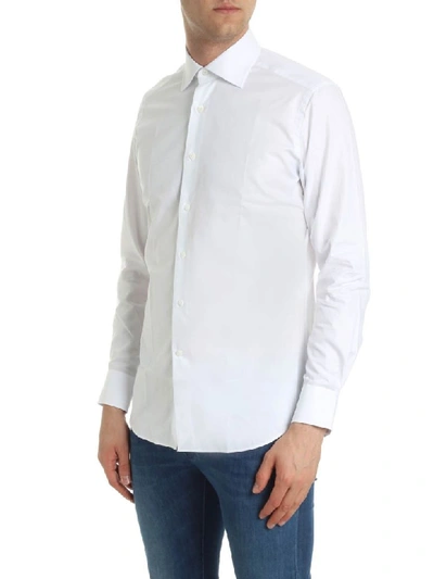 Shop Bagutta Cotton Shirt In White