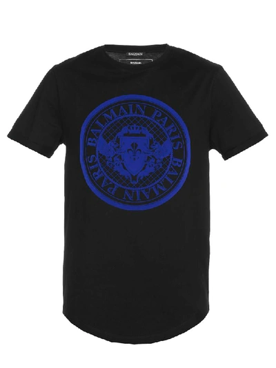Shop Balmain Cotton T-shirt In Noir