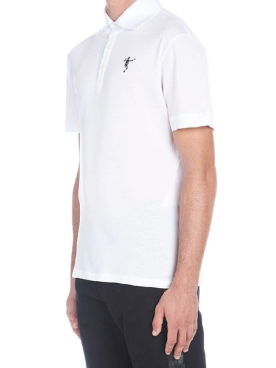 Shop Alexander Mcqueen Dancing Skeleton Polo In White