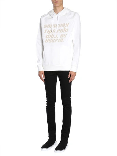 Shop Lanvin Sweatshirt Hoodie In Bianco
