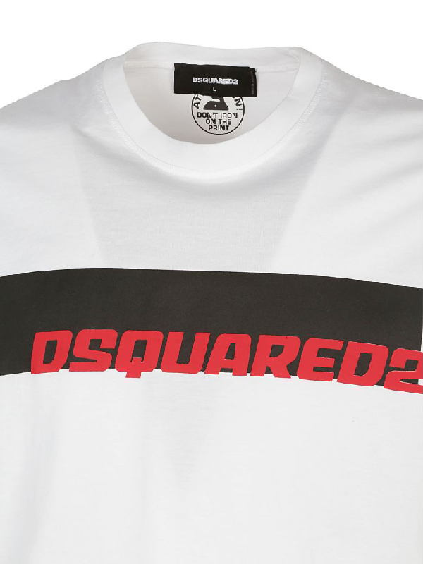 Dsquared2 Men's Short Sleeve T-shirt Crew Neckline Jumper In White ...