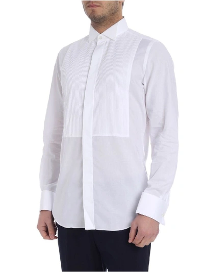 Shop Finamore Finamorr Diplomatic Shirt In White