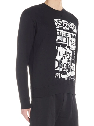 Shop Dsquared2 Logo Disco Punk Sweatshirt In Black