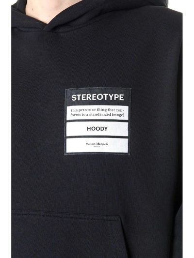 Shop Maison Margiela Stereotype Black Cotton Sweatshirt