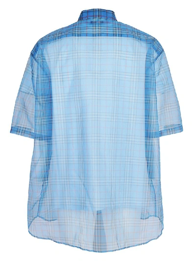 Shop Raf Simons Short Sleeve Shirt In Blue