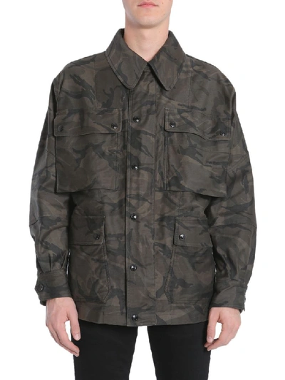 Shop Tom Ford Camouflage Jacket In Militare