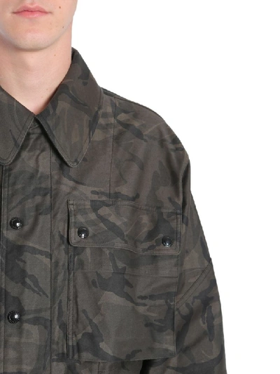 Shop Tom Ford Camouflage Jacket In Militare