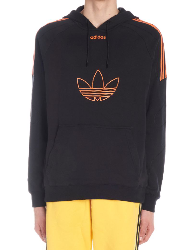 orange and black adidas hoodie