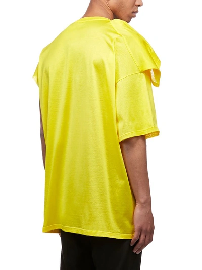 Shop Raf Simons Short Sleeve T-shirt In Giallo Nero