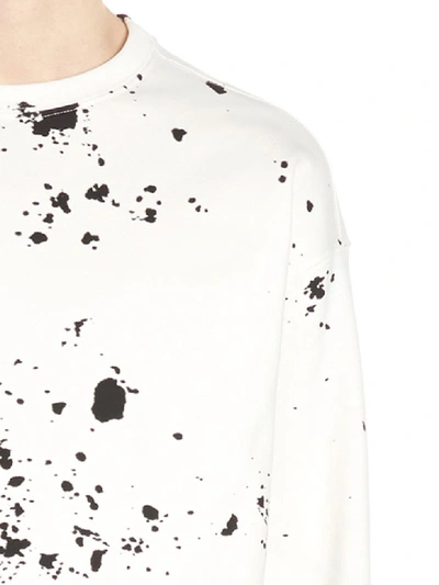 Shop Oamc Splatter Sweatshirt In White