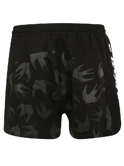 Shop Mcq By Alexander Mcqueen Swallow Print Shorts In Black