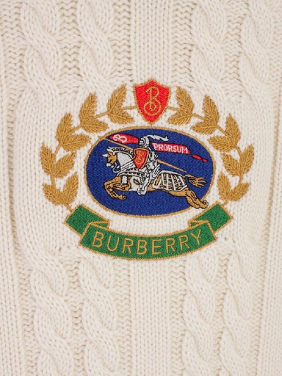 Shop Burberry Cricket Sweater In Natural