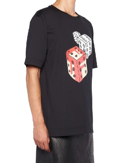 Shop Fendi Dice T-shirt In Black