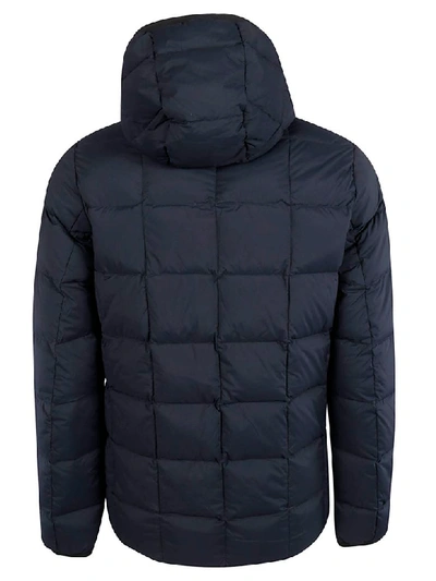 K-way Logo Patch Down Jacket In Black/blue