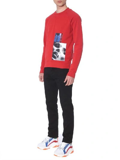 Shop Dsquared2 Slim Fit Sweatshirt In Rosso