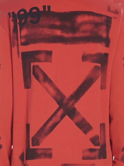Shop Off-white Diag Stencil Sweatshirt In Red