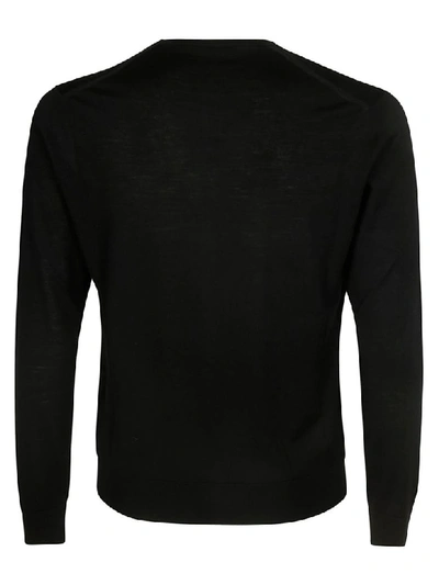 Shop Prada Knitted Sweater In Black