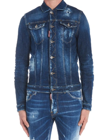 Shop Dsquared2 'classic Jean' Jacket In Blue