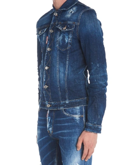 Shop Dsquared2 'classic Jean' Jacket In Blue