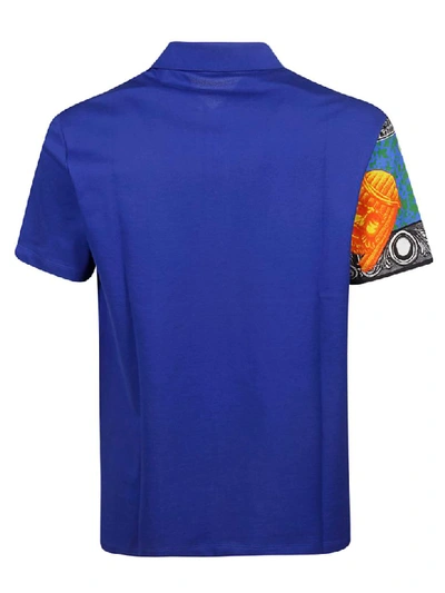 Shop Versace Magna Grecia Polo Shirt In Multicolored