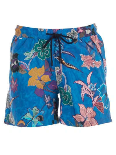 Shop Etro Printed Swim Shorts In Multicolor