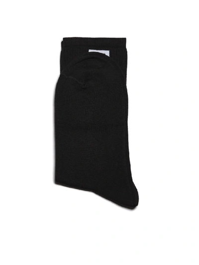 Shop Givenchy Logo Socks In Nero Bianco