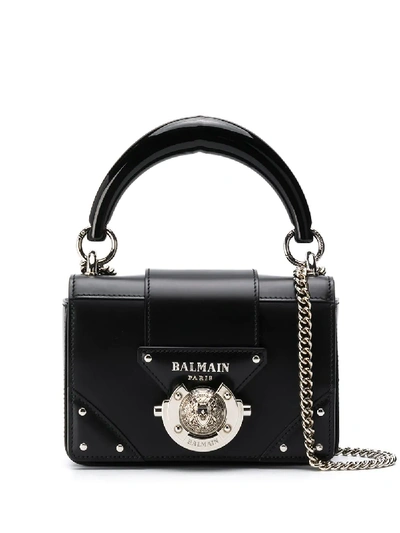 Shop Balmain Mini Box Crossbody Bag - Black