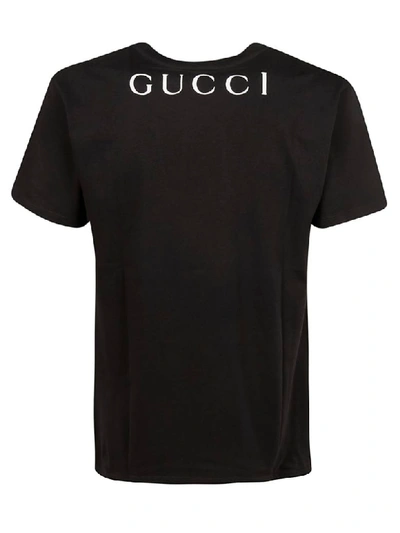Shop Gucci Printed T-shirt In Black