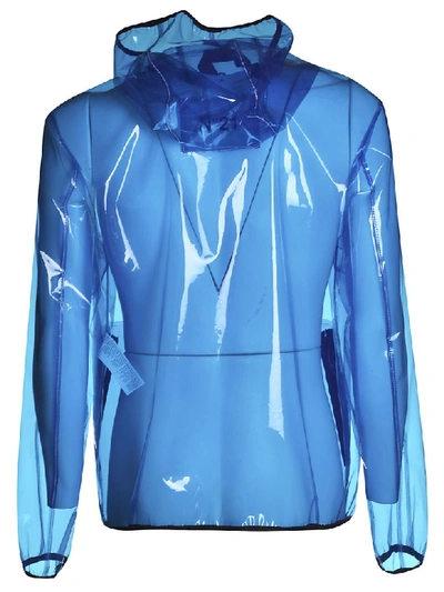 Shop N°21 Transparent Hooded Jacket In Turchese