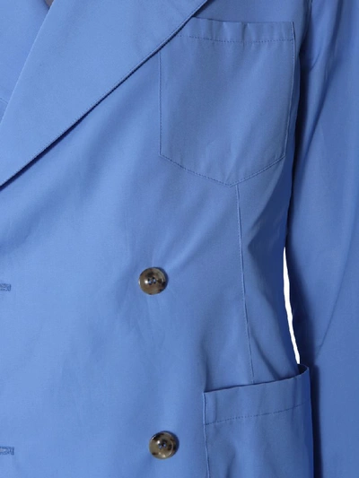 Shop Maison Margiela Double-breasted Jacket In Azzurro