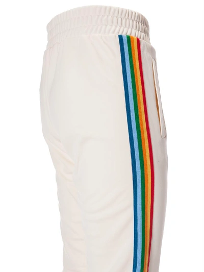 Shop Palm Angels Rainbow Stripe Track Pants In Basic