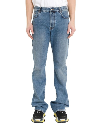 Shop Balenciaga Bootcut Jeans In Blu