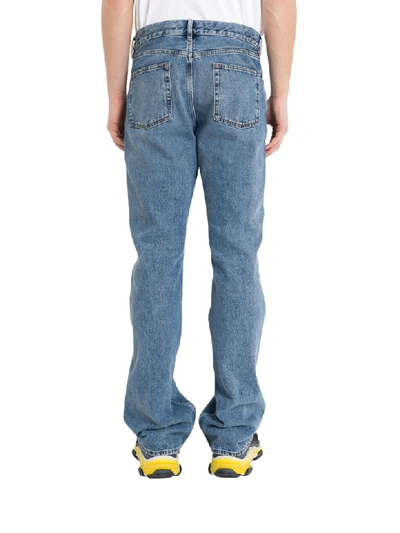 Shop Balenciaga Bootcut Jeans In Blu