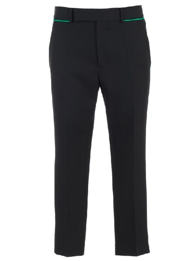 Shop Haider Ackermann Cropped Trousers In Black Green