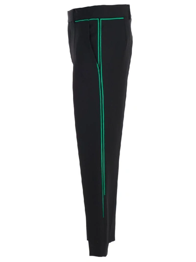 Shop Haider Ackermann Cropped Trousers In Black Green