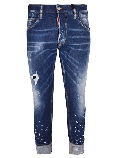 Shop Dsquared2 Cool Guy Cropped Jeans In Blue