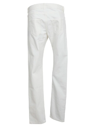 Shop Saint Laurent Jeans In White Syonewash