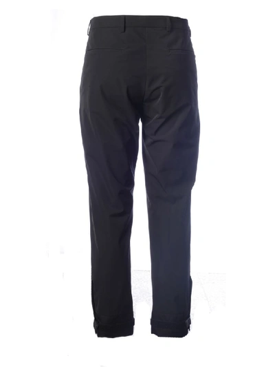 Shop Prada Cropped Techno Trousers In Black