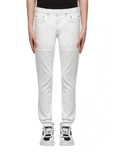 Shop Neil Barrett Straight Leg Jeans In Bianco