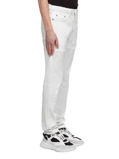 Shop Neil Barrett Straight Leg Jeans In Bianco
