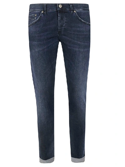 Shop Dondup Straight Leg Jeans In Blue