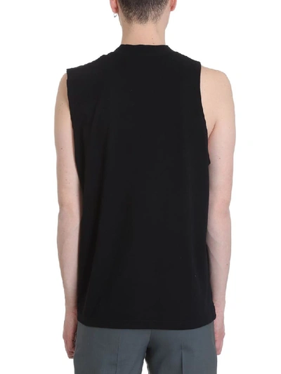 Shop Martine Rose Wonky Punk Black Cotton Tank Top