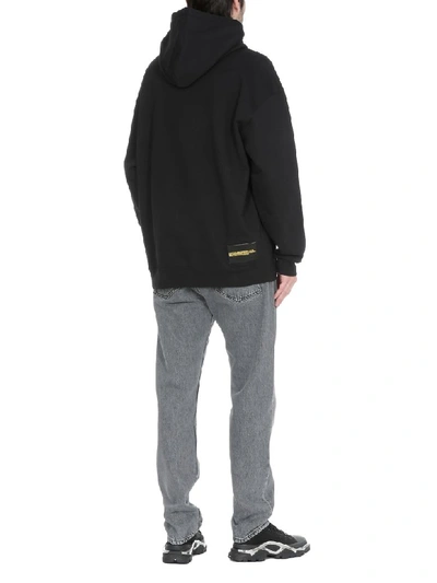 Shop Calvin Klein Cotton Sweatshirt In Black/yellow Ok