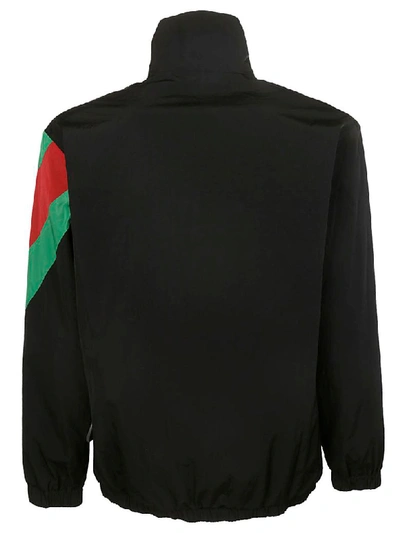 Shop Gucci Panther Track Jacket In Black