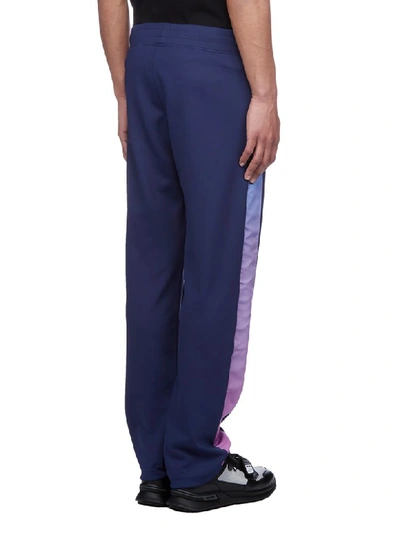 Shop Drôle De Monsieur Logo Printed Track Pants In Blu Lilla Celeste