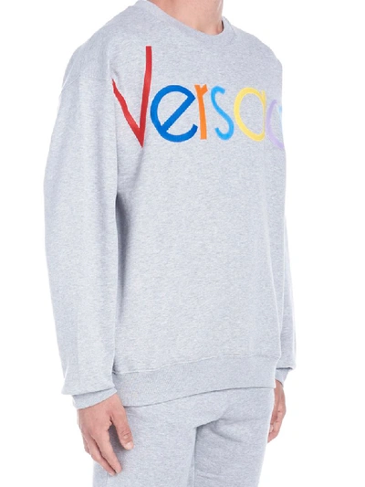 Shop Versace Sweatshirt In Grey