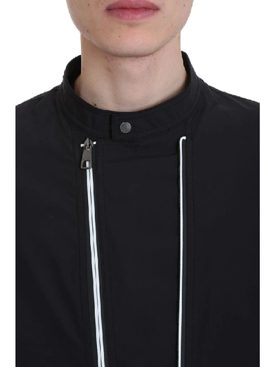 Shop Neil Barrett Black Cotton Biker Jacket