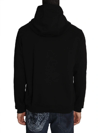 Shop Versace Sweater With Hoodie In Nero