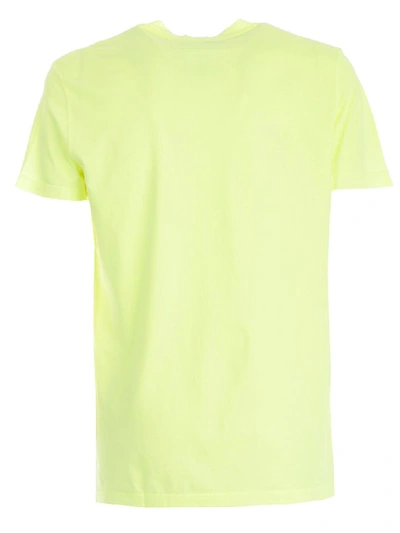Shop Balmain Logo Printed T-shirt In Kb Yellow Fluo